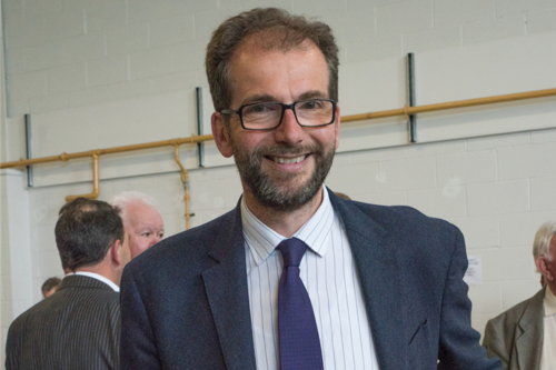 Powys Council Leader James Gibson-Watt smiling