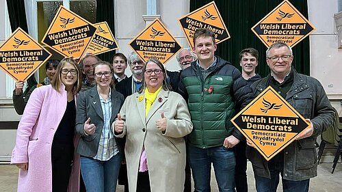 Lib Dems celebrate election win in Crickhowell