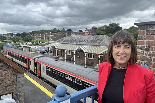 Jane Dodds at Llandrindod Wells Station