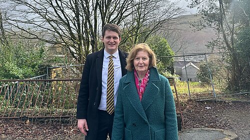 David Chadwick MP (left) and Susan Grounds (right)